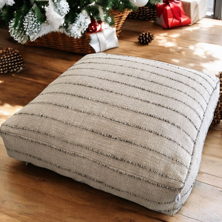 Christmas living room decoration, floor seating