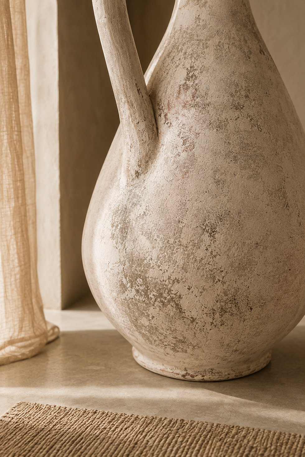 Thumbnail: Jug Ivory vase, Terracotta Jar, Jarro, ceramica, handmade in portugal, artisan ceramics, feito em portugal
