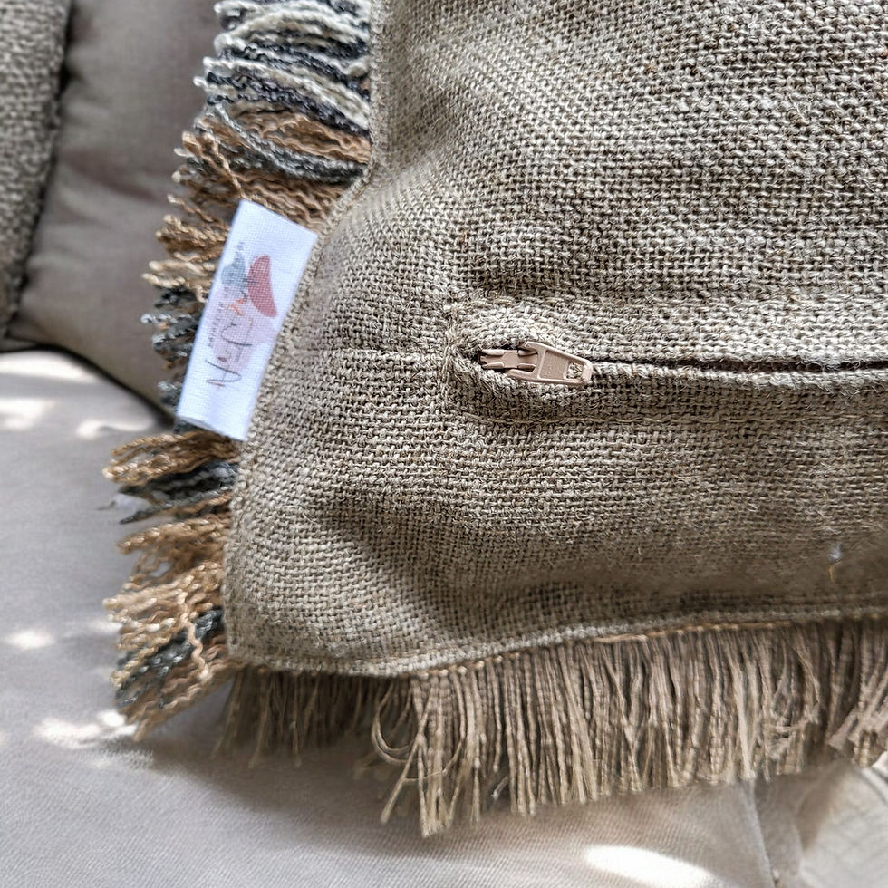 Thumbnail: Decorative cushions cover, linen pillow, natural living, handmade cushion covers, artisanal home decor, handmade in Portugal