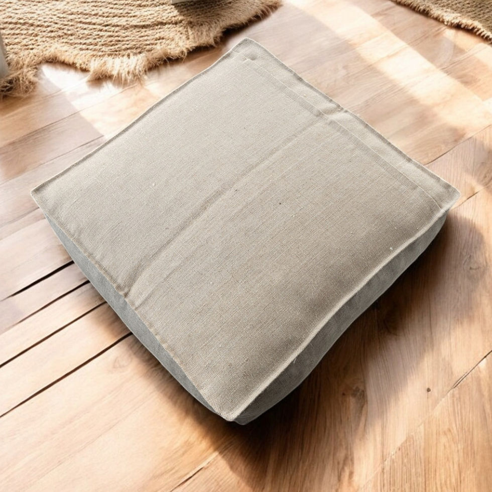 Thumbnail: floor cushion and pouf, meditation seat, pouffes, floor seating, floor pillow, made in portugal, farmhouse, Zafu meditation