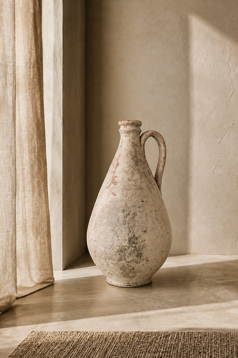 Thumbnail: Jug Ivory vase, Terracotta Jar, Jarro, ceramica, handmade in portugal, artisan ceramics, feito em portugal