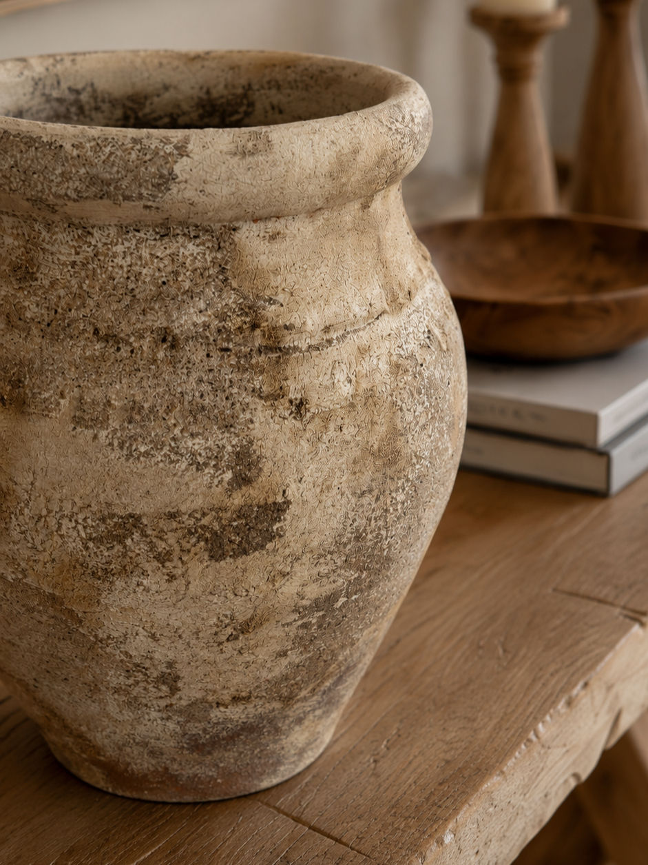 Thumbnail: Rustice ceramic vase, Rustic jar, Decorative vase, Made in Portugal. Terracotta Vase, Terracotta, Artisanal Jars and vases