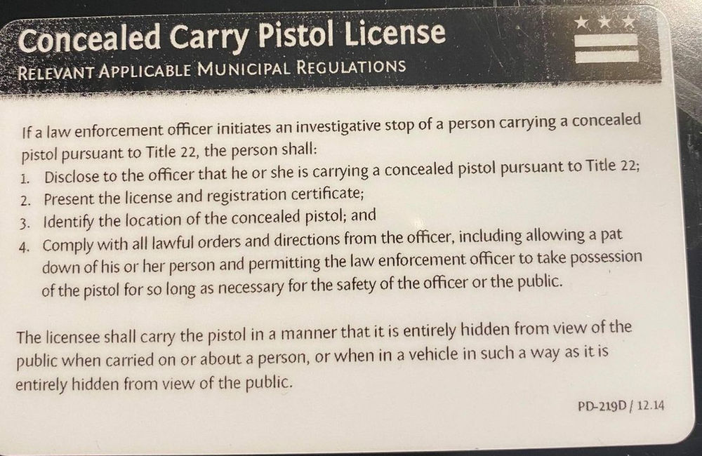 Applying for your D.C. Concealed Carry