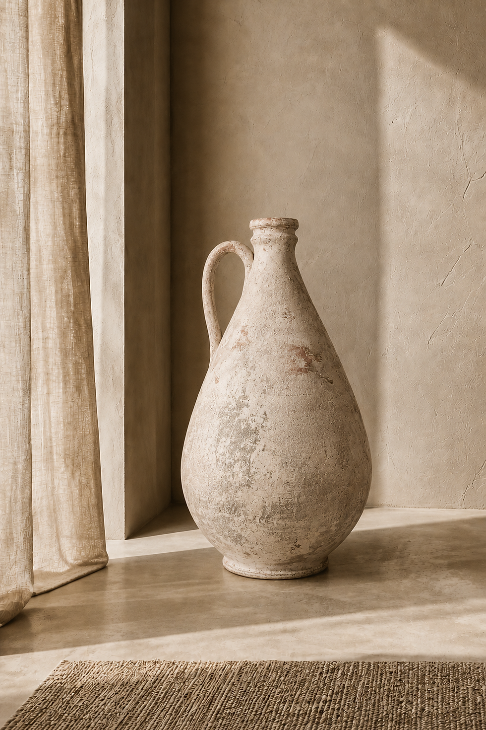Thumbnail: Jug Ivory vase, Terracotta Jar, Jarro, ceramica, handmade in portugal, artisan ceramics, feito em portugal