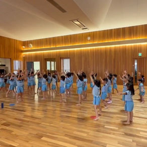 スポーツデイの練習をする子ども達