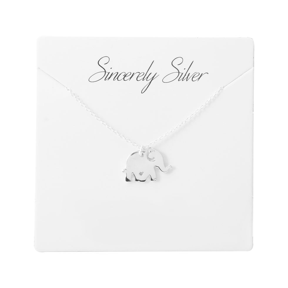Thumbnail: Elephant Necklace - Solid Sterling Silver Jewelry