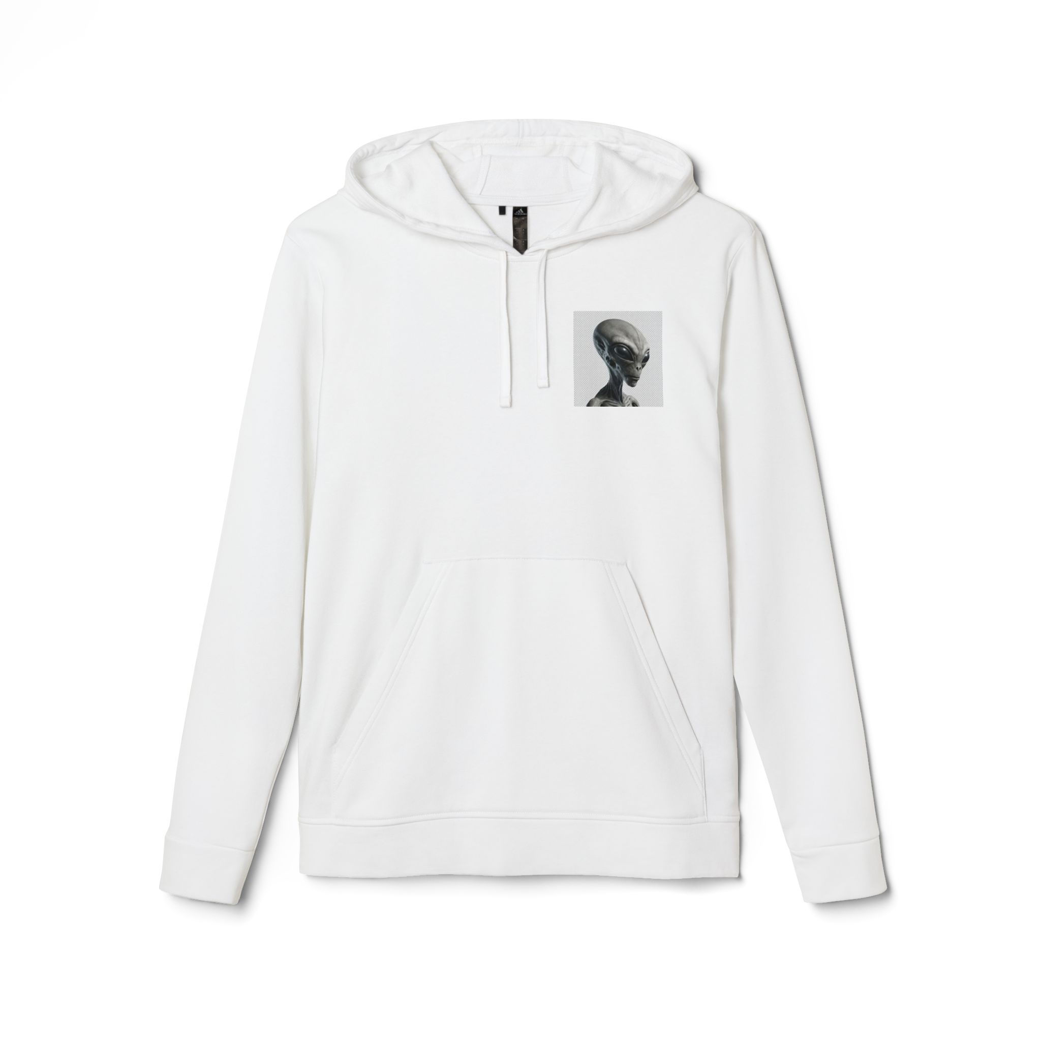 Adidas Unisex Fleece Hoodie with Alien Graphic - Casual Comfort for Everyday