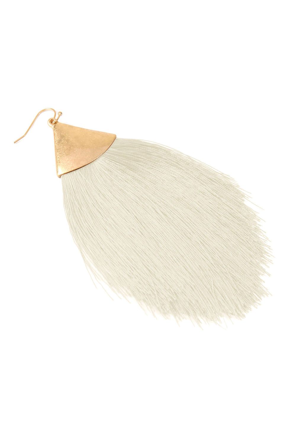Thumbnail: Oversized Tassel Drop Earrings