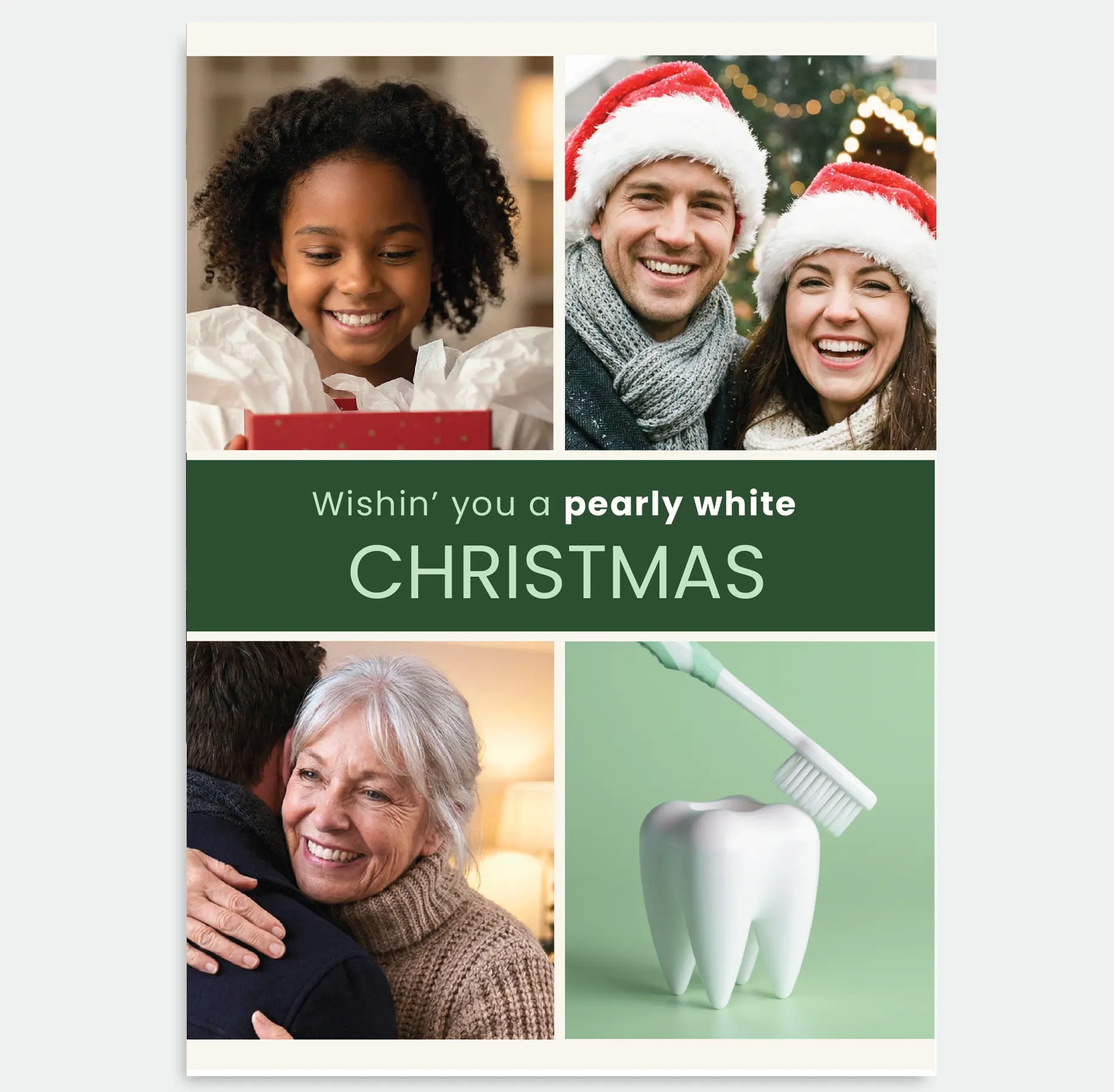 Pearly White Christmas - Dental Card