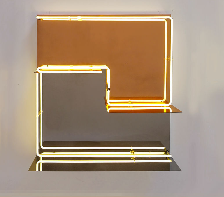 QUADRI LUMINOSI IN RAME ACCIAIO E NEON