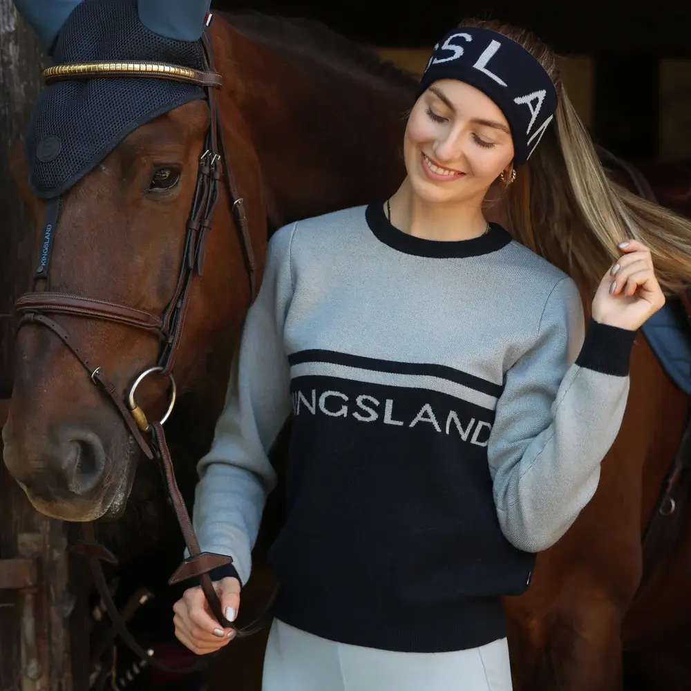 Kingsland KLMarina Ladies Knitted Pullover Sweater Quarry/Gray