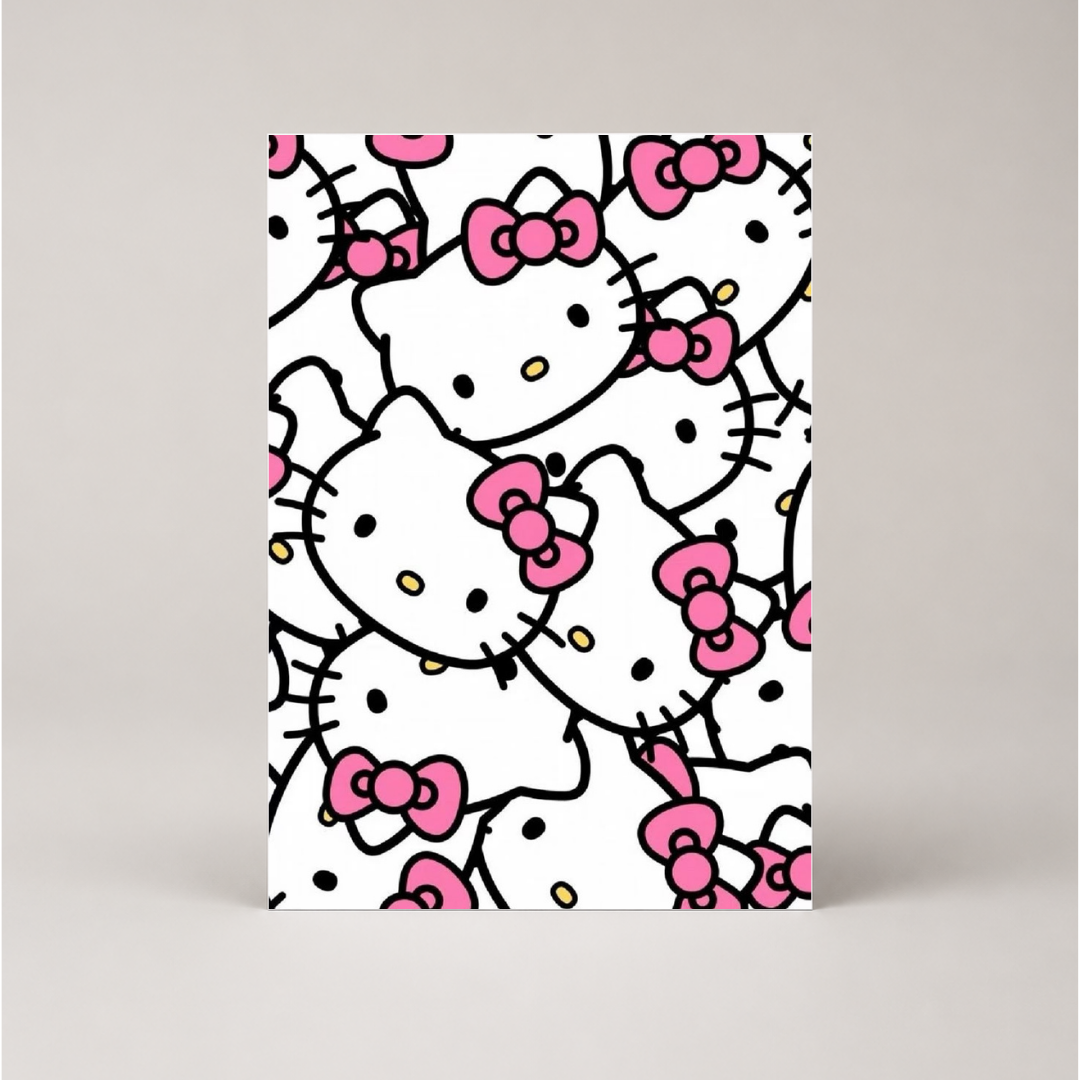Hello Kitty Pembe Fiyonklu Kolaj Temalı