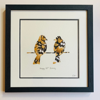 The Love Birds _ reeves pheasant feather