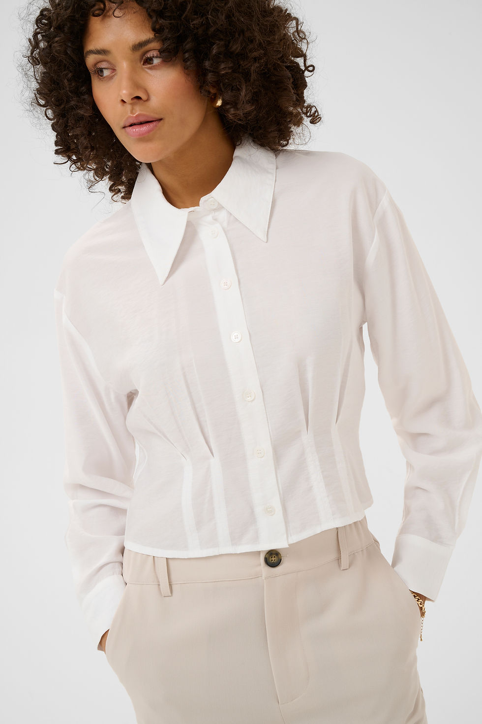Thumbnail: Kaffe KAkendall Optical White Shirt