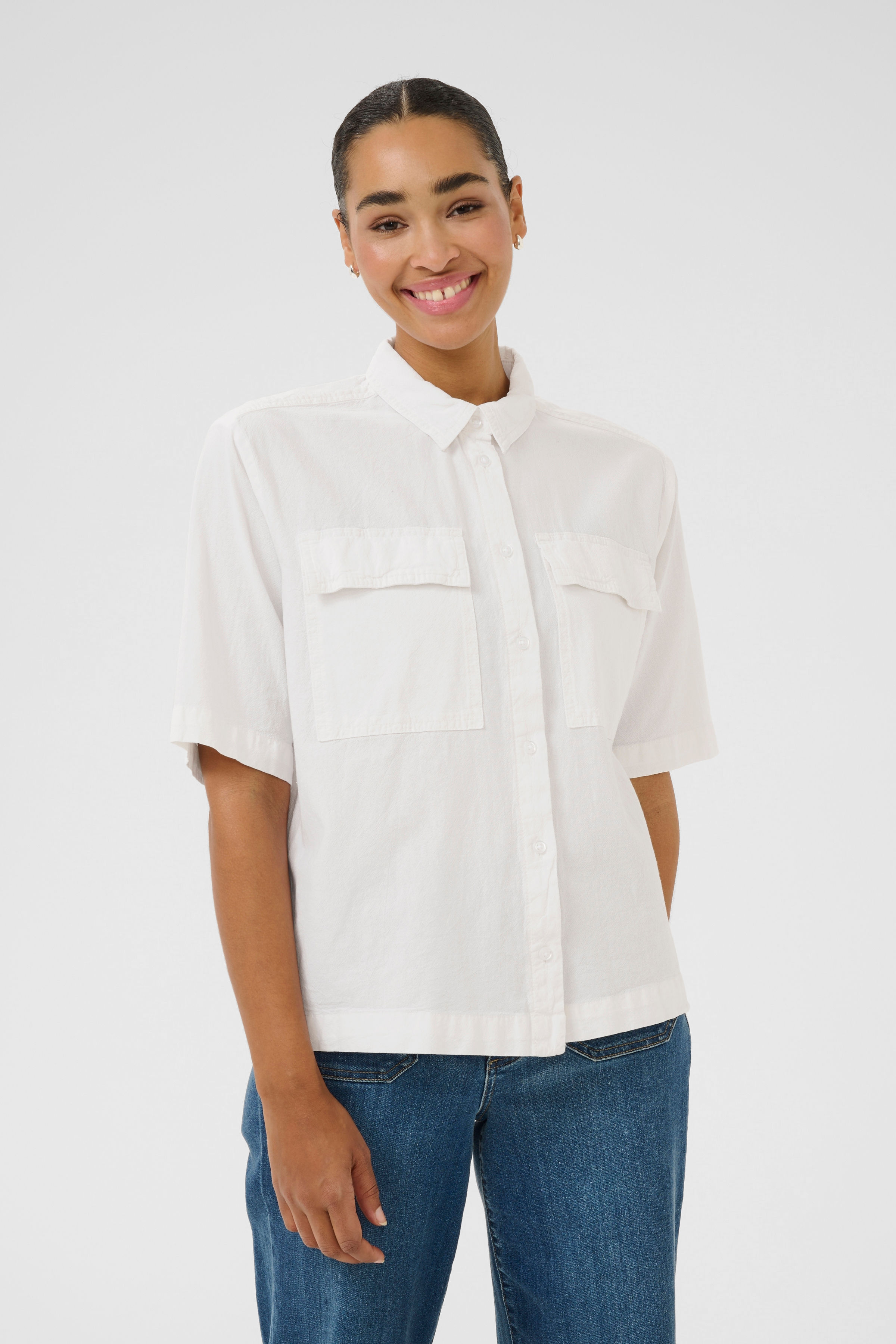 Kaffe KAnaya Liah Chalk Shirt