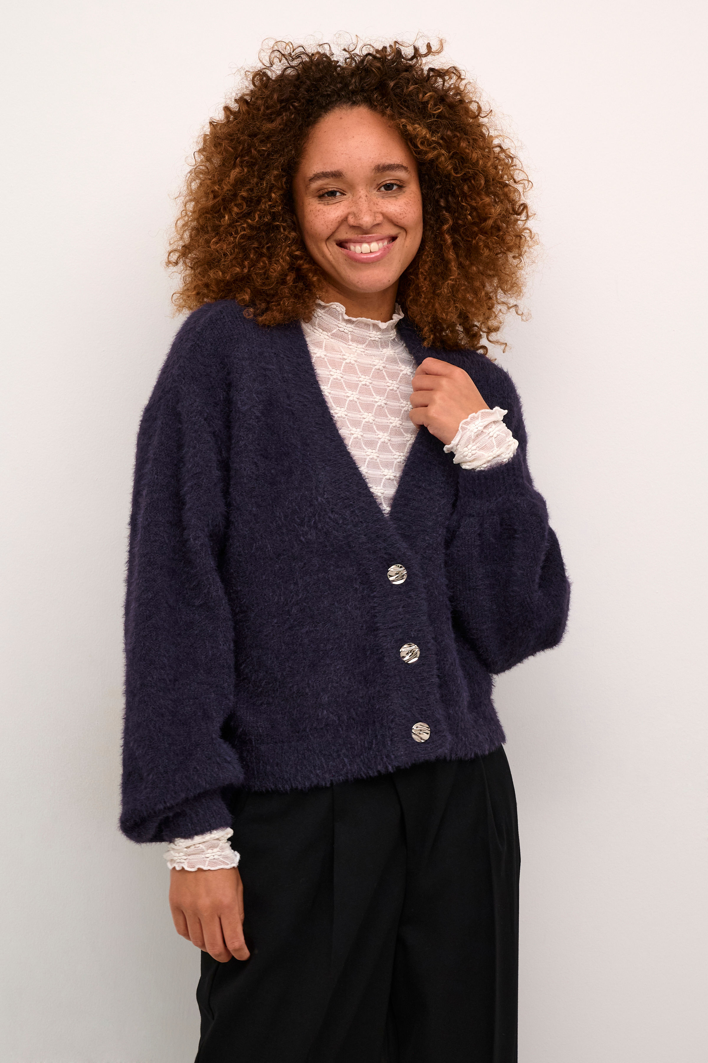 Kaffe KAvilma Dawn Purple Cardigan