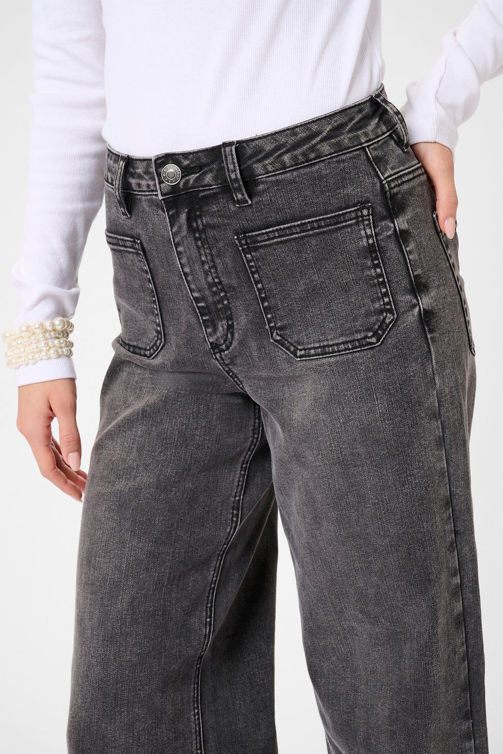 Thumbnail: Kaffe KAbrook Grey Vintage Washed Jean
