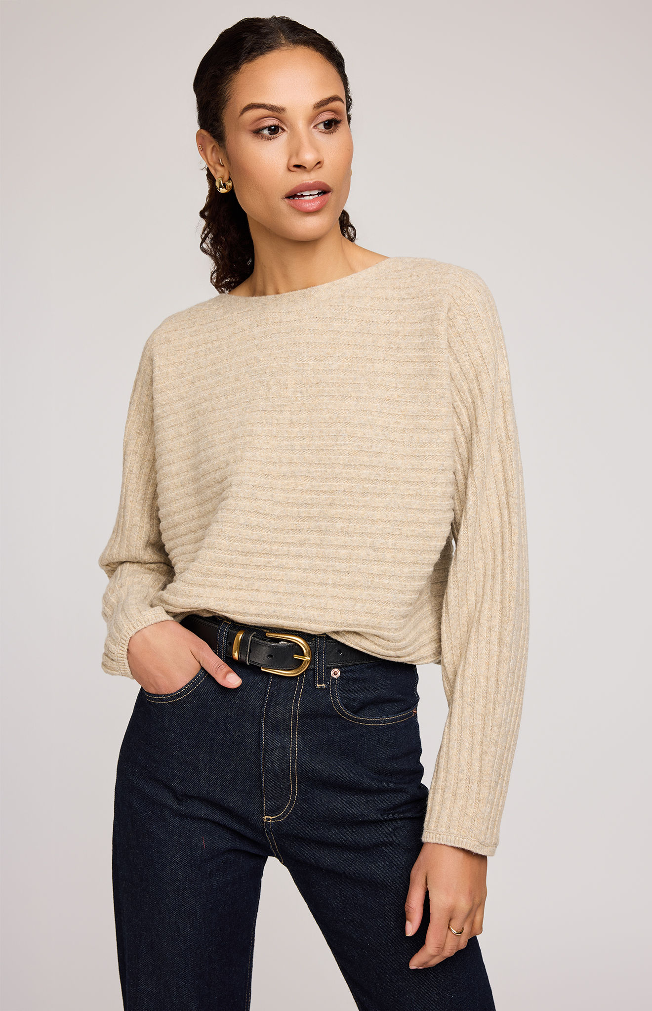 Gentle Fawn Niko Heather Khaki Sweater
