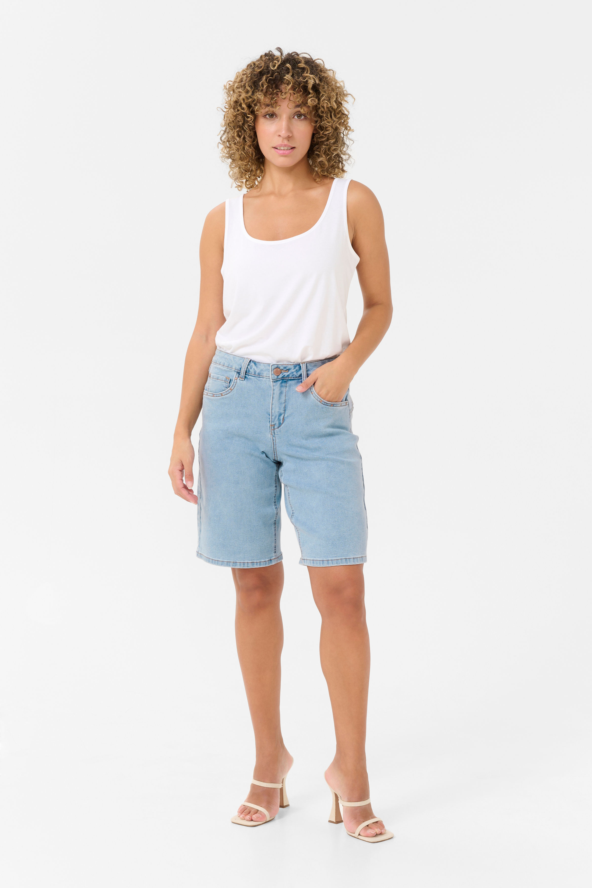 Cream CRLone Texsas Medium Blue Shorts