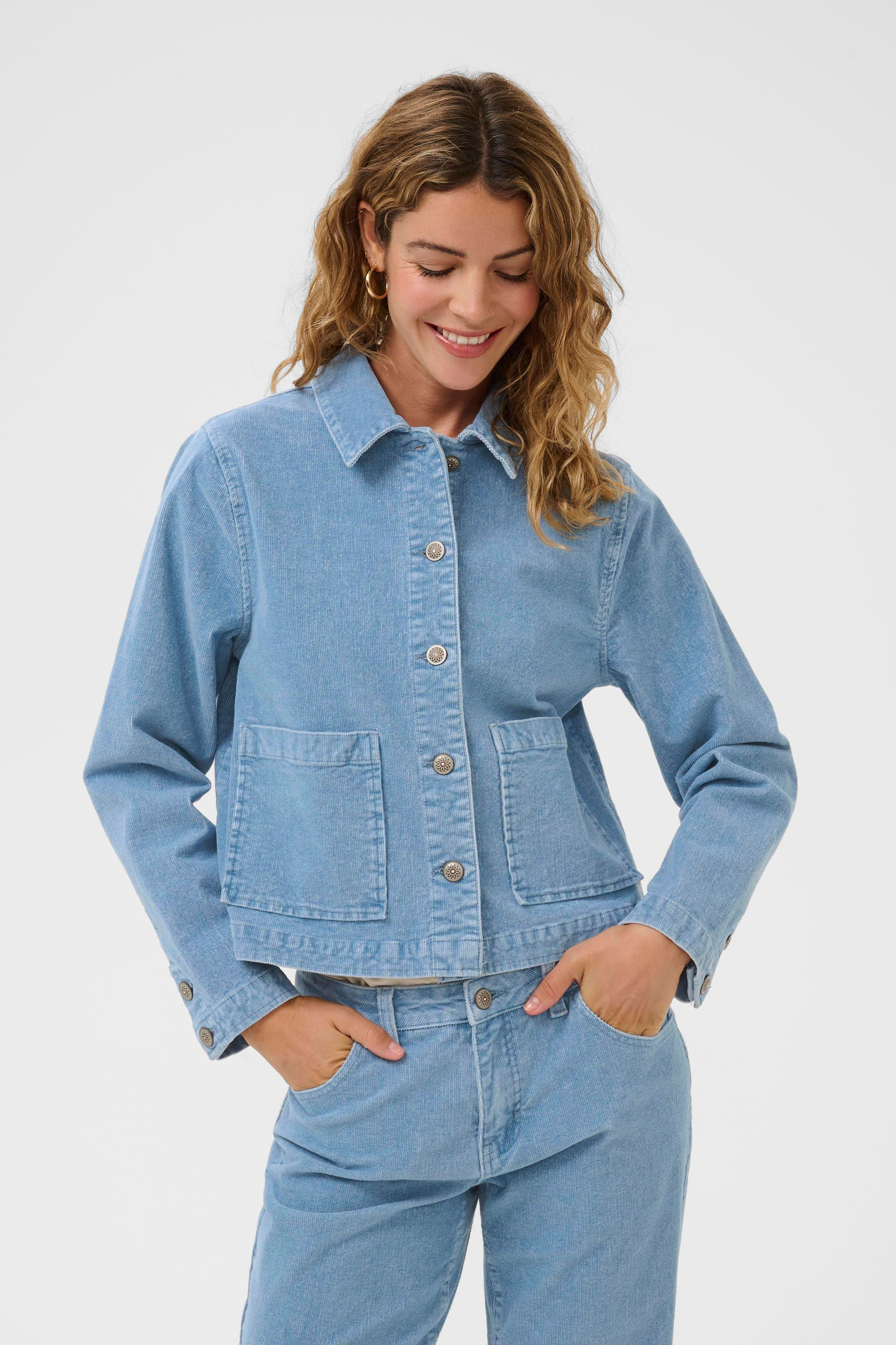 Cream CRRafael Light Blue Corduroy Jacket