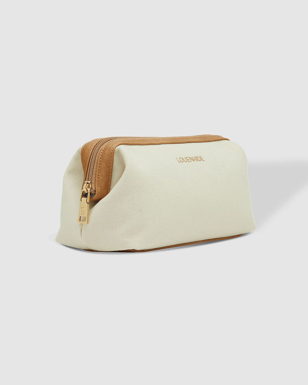 Thumbnail: Louenhide Hansel Cream/Camel Makeup Bag