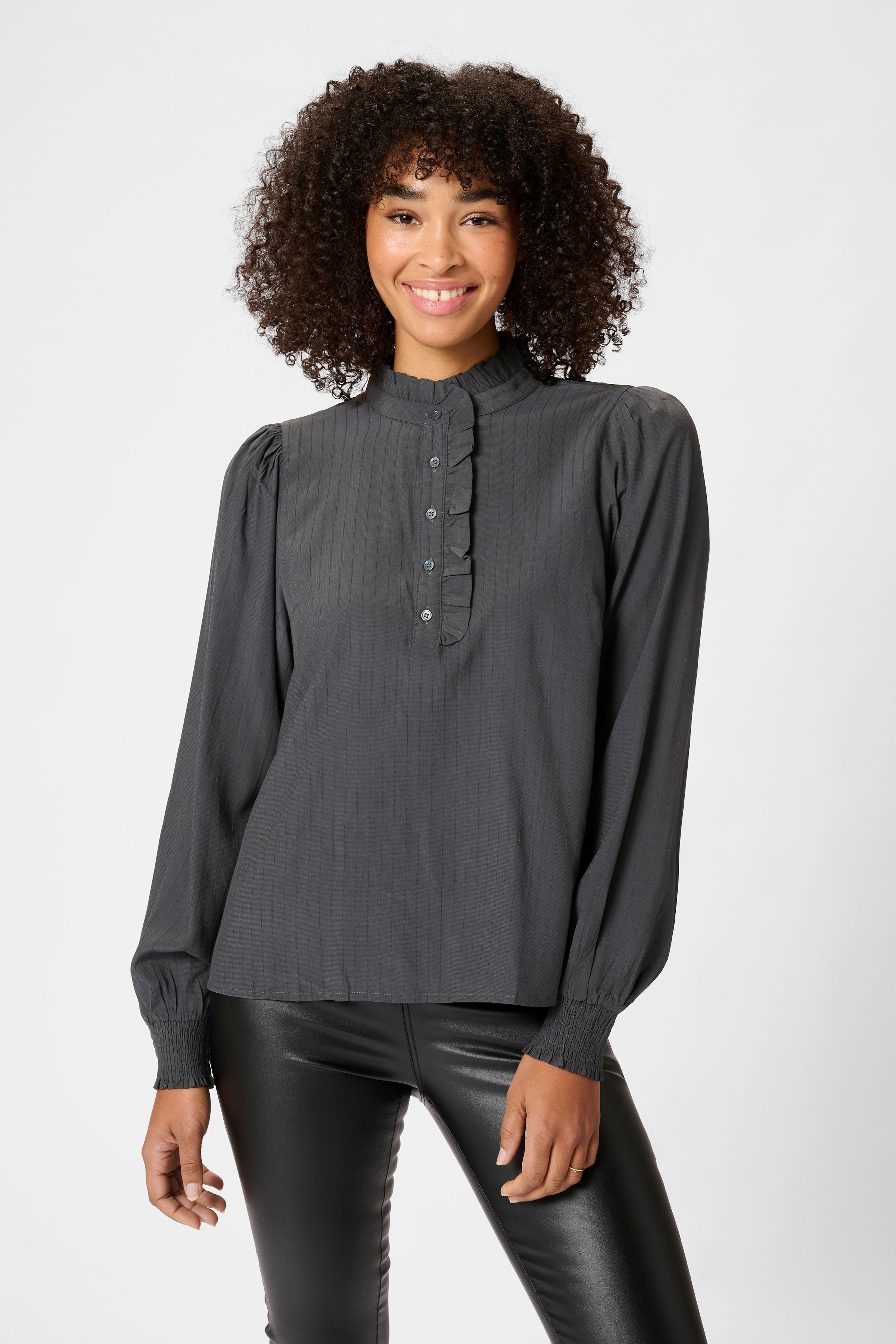 Kaffe KAdorit Black Oyster Blouse