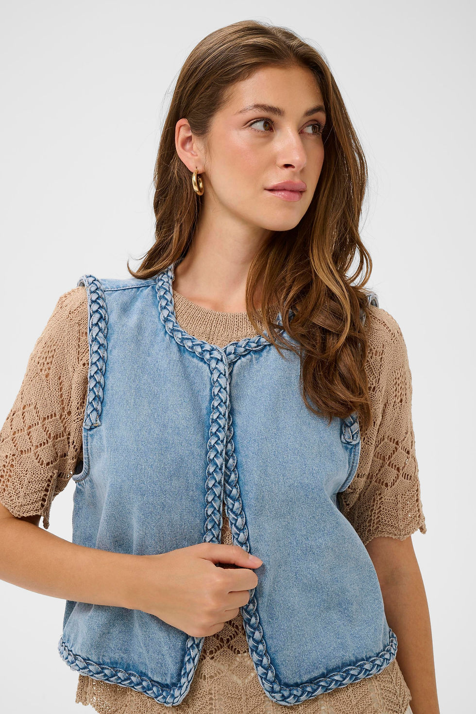 Thumbnail: Cream CRRina Duncan Medium Waistcoat