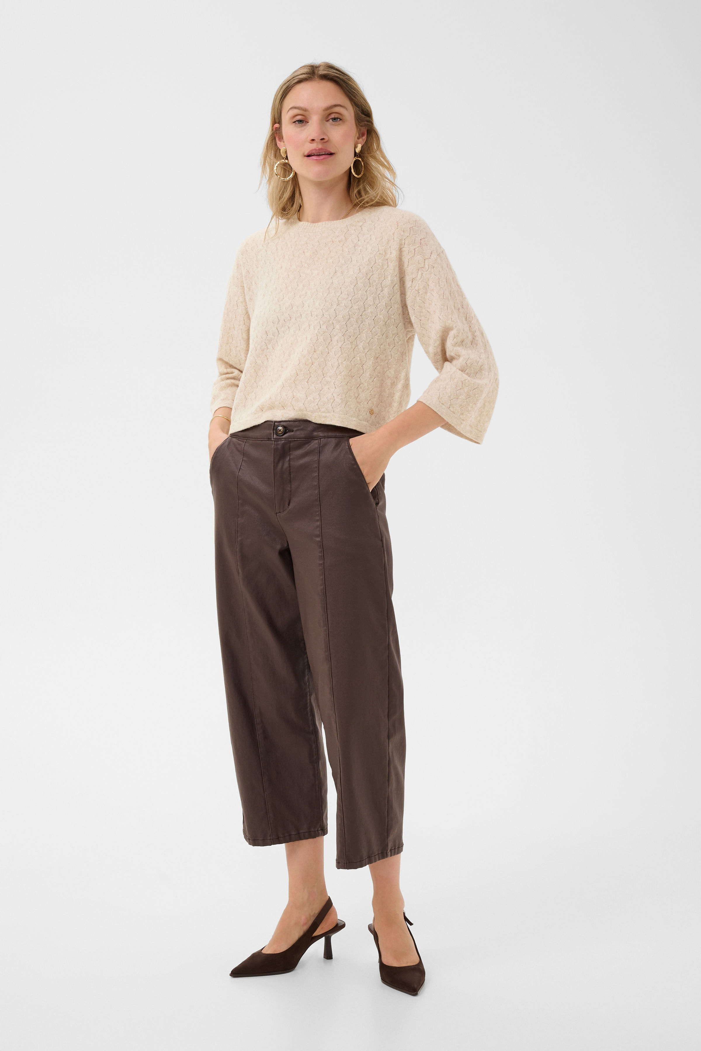 Cream CRMela Oat Melange Pullover