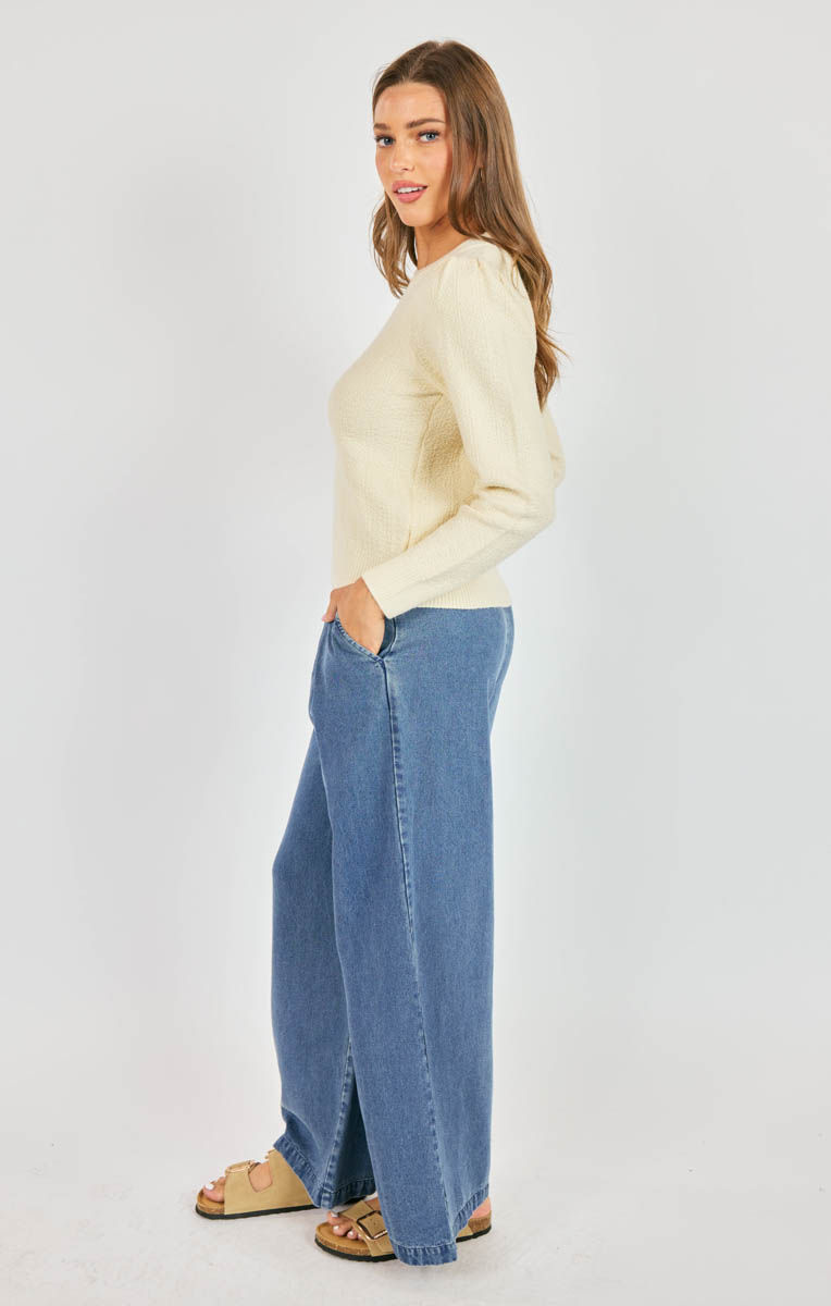 Thumbnail: Sadie & Sage AJ1711 Dark Chambray Pant
