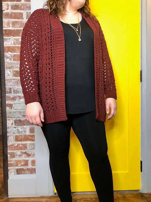 Dex Plus Burgundy Cardi 1477302