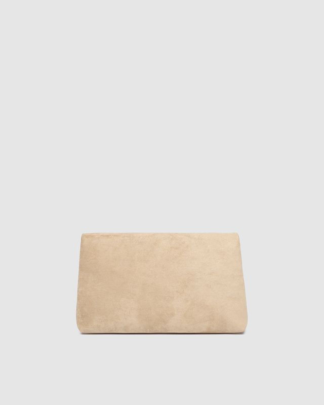 Thumbnail: Louenhide Luka Blonde Suede Clutch Crossbody
