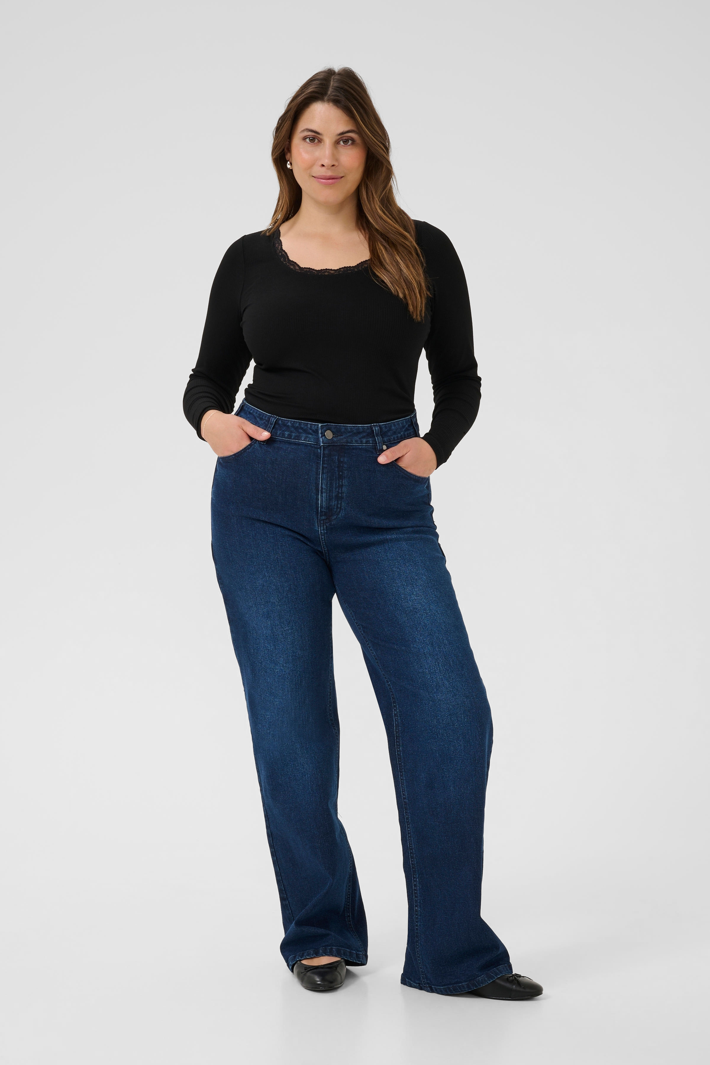 Kaffe Curve KCflora Dark Blue Denim Jean