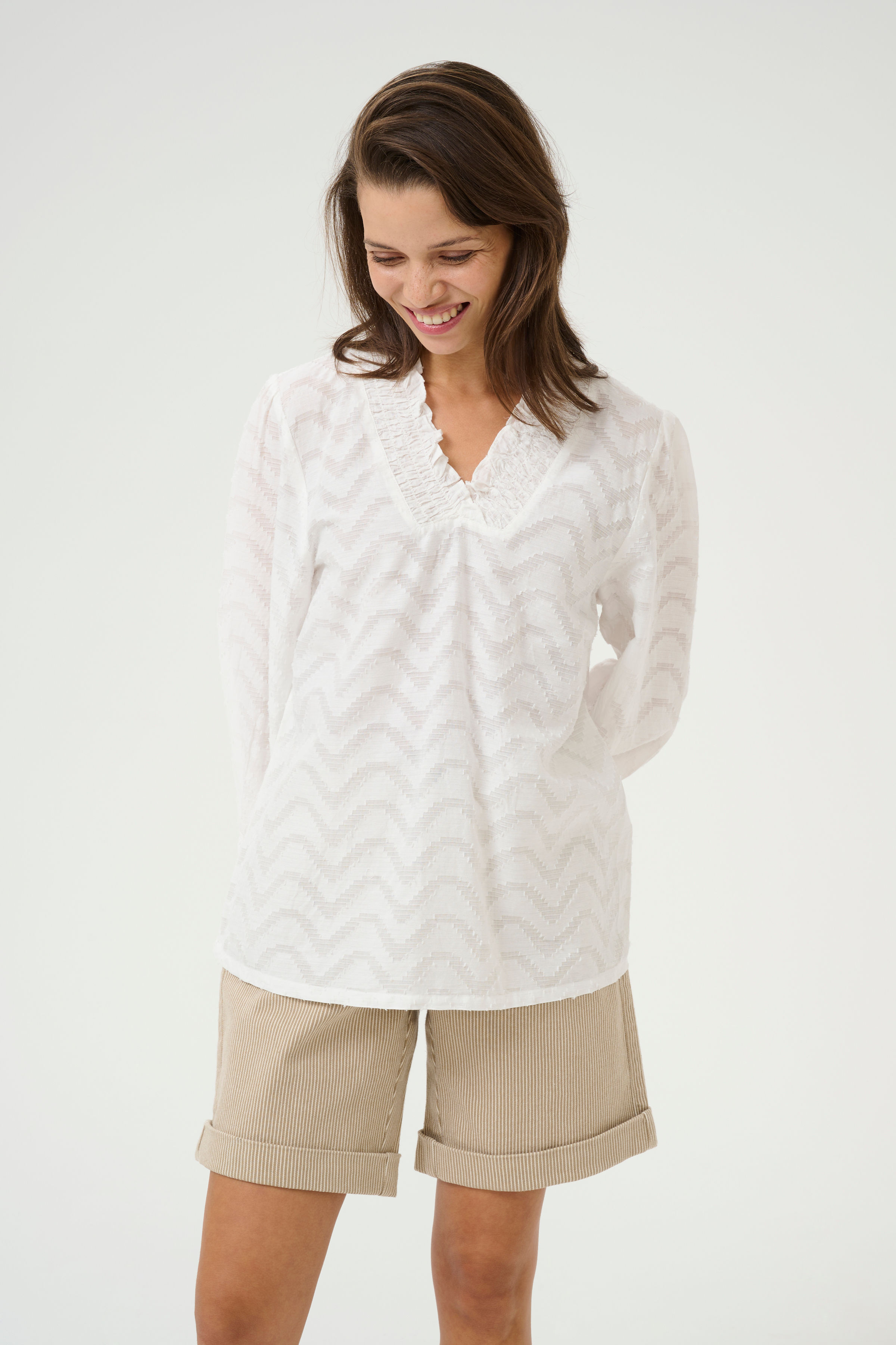 Kaffe KAvictoria Chalk Blouse