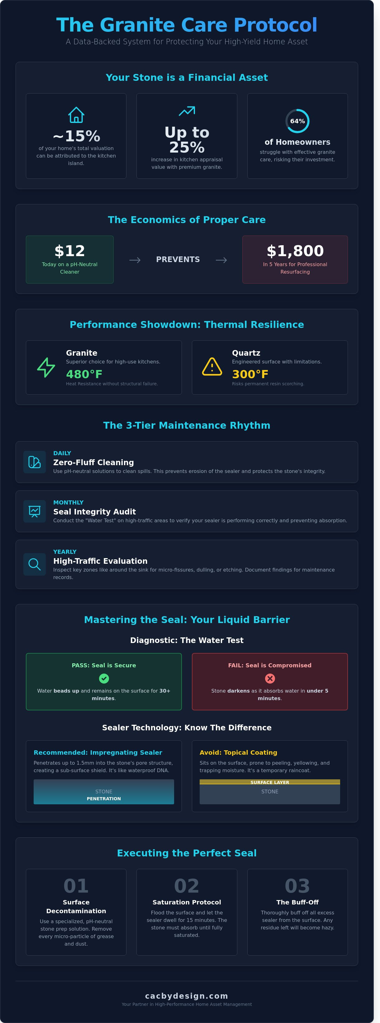 How to care for granite countertops