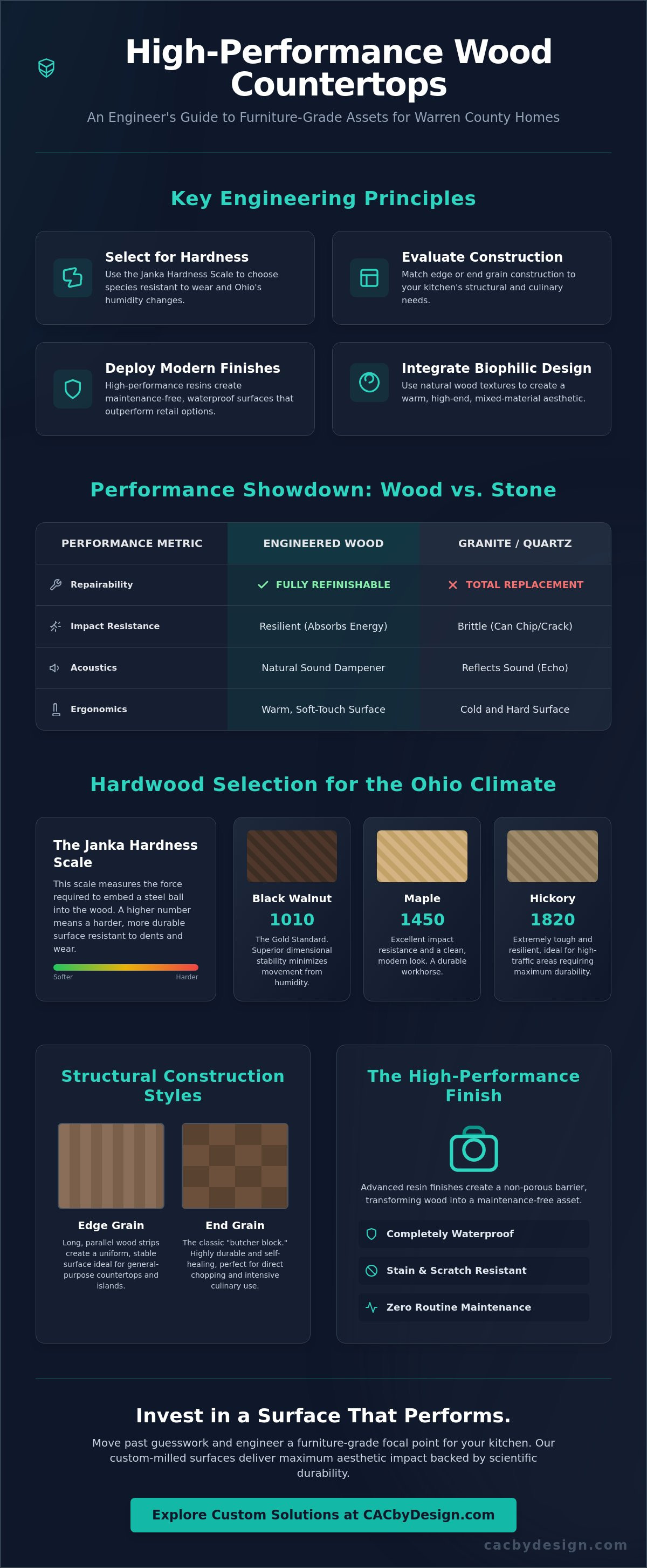 Wood countertops Warren County