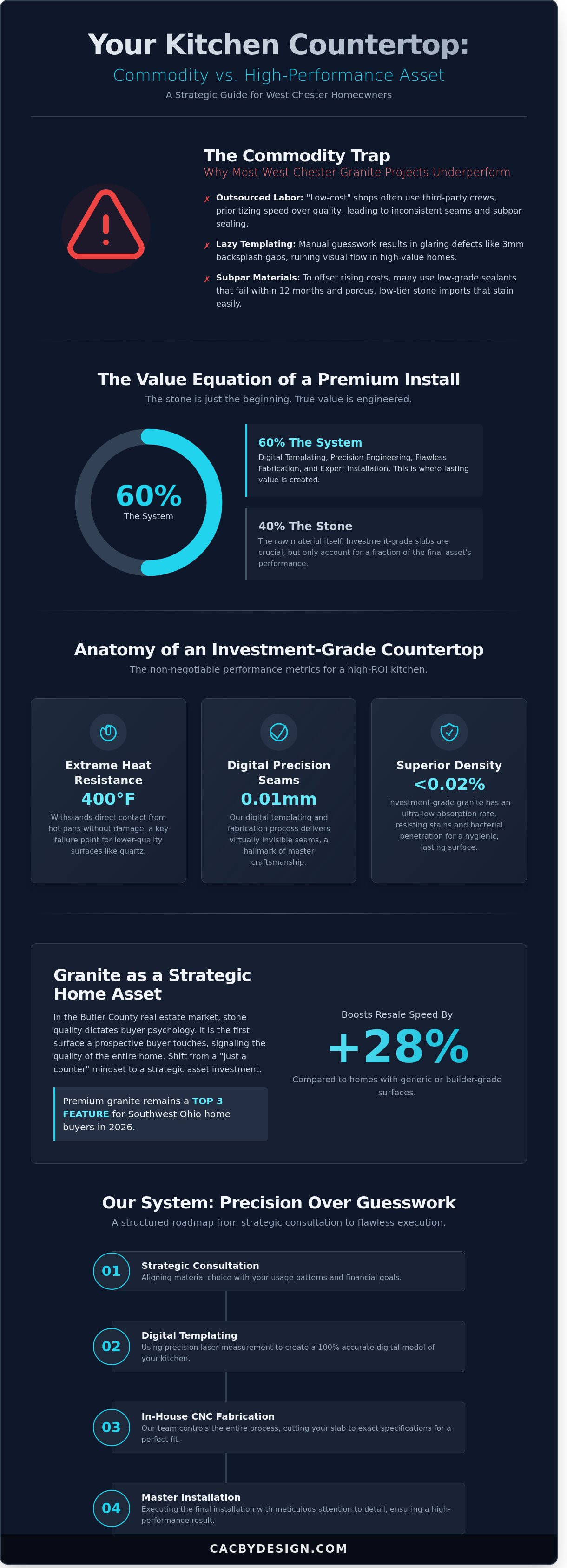Granite countertops West Chester Ohio infographic - visual guide