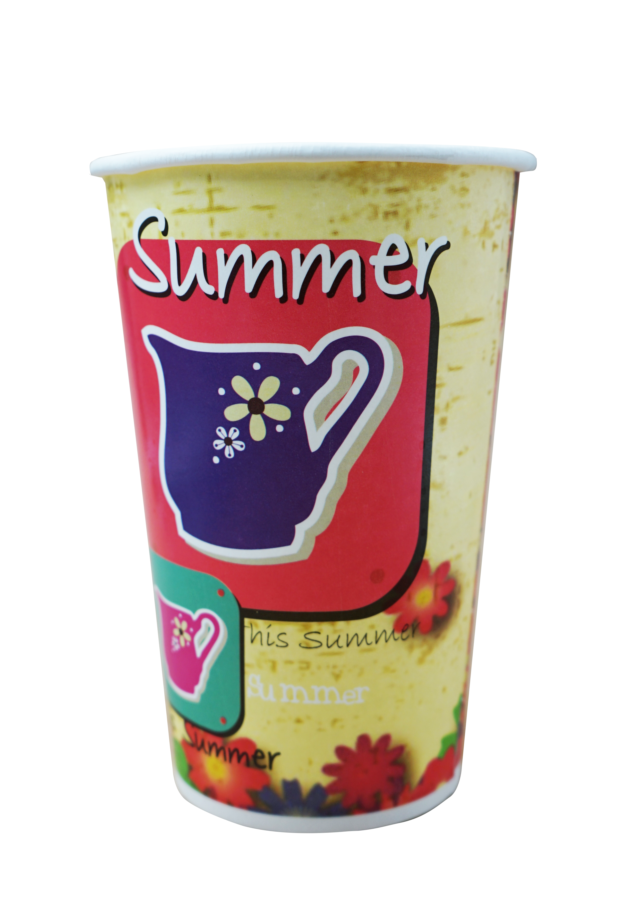 แก้วกระดาษเย็น 16 oz คละลาย