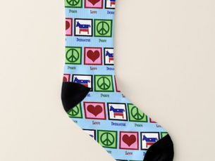 Best Deals! Peace Love Democrat Socks