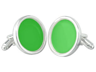 Review Neon Lime Green Solid Color | Classic Cufflinks