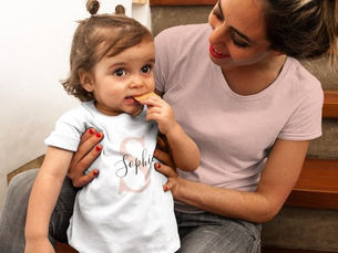 Hot Deals! Modern Personalized Name Monogram Pastel Pink Baby T-Shirt