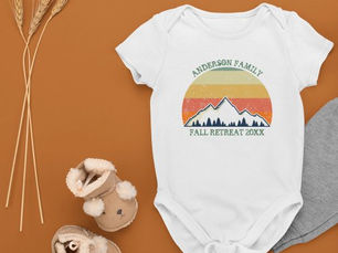 Big Deals! Family Reunion Custom Fall Retreat Cool Sunset Baby Bodysuit