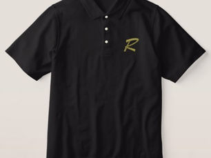 Best Price! Embroidery Monogram Letter R Initial Embroidered Polo Shirt