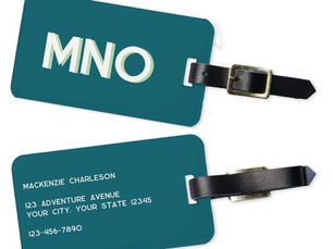 Review Modern Monogram Initial Luggage Tag