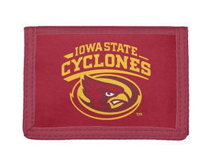 Top 10! Iowa State Cyclones | Arched Mascot Logo Trifold Wallet