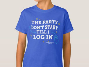 Hot Deals! FLVS The Party Don't Start Till I Log In, Royal T-Shirt