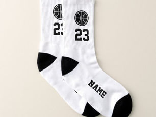 Hot Deals! Custom basketball sport socks with jersey number