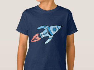 Best Deals! Blue rocket space boys navy t-shirt