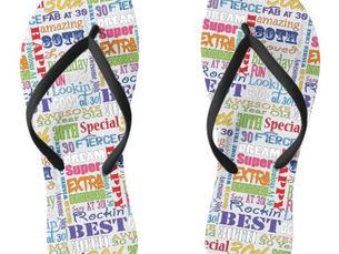 Best Deals! Unique And Special 30th Birthday Party Gifts Flip Flops