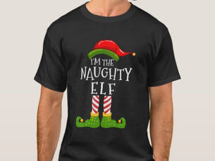 Top 5! I'M The Naughty Elf Group Matching Family Christma T-Shirt