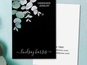Best Price! Watercolor Eucalyptus Earrings Black Display Card